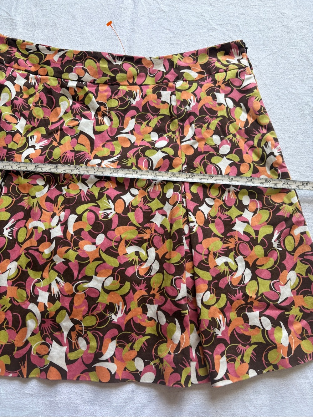 Liz Golf Floral Pleated Skater Skirt in Pink, Yellow & Brown SZ 12P, deportes - Picture 15 of 16